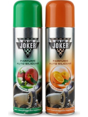 Joker Torpido Deri Plastik Için Parlatıcılı Silikon Oto Kokusu Parfüm 1 Adet Elma ve 1 Adet Portakal Kokulu