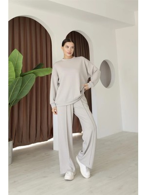 Ponçik Modal Oyso Kumaş Eşofman Takımı Oversize Rahat Kalıp 24588
