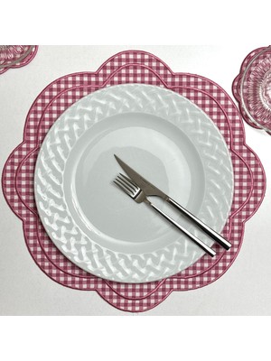 Han Deco Pembe Pötikare Amerikan Servis ve Bardak Altlığı