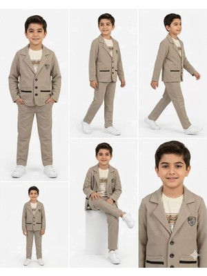 Beruflic 2-9 Yaş Jagger Kumaş 3 Parça Çocuk Takımı