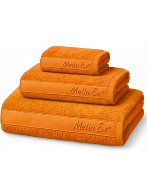 Metinev Metin Ev® %100 Pamuk 3’lü Havlu Seti – Banyo + Yüz + El Havlusu – Yumuşak & Yüksek Emicilik