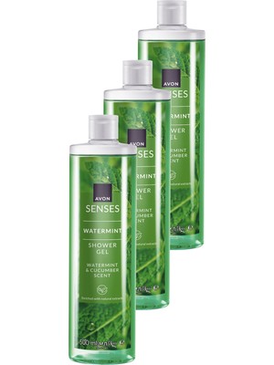 Avon Senses Water Mint Nane ve Salatalık Kokulu Duş Jeli 500 ml x 3 adet