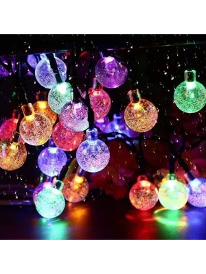 Varyant Store  5m 28 LED Kristal Top Rgb Işık Şeffaf Kablo Fişli Eklemeli