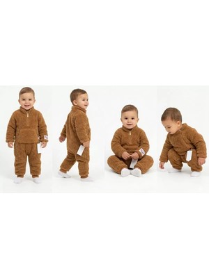 Beruflic 3-12 Ay Peluş Kumaş Çıtçıtlı Bebek Tulumu