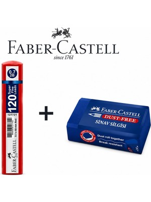 Faber-Castell 0.7 mm Kalem Ucu Seti 120’li Set + Sınav Silgisi Dayanıklı Kullanım İçin