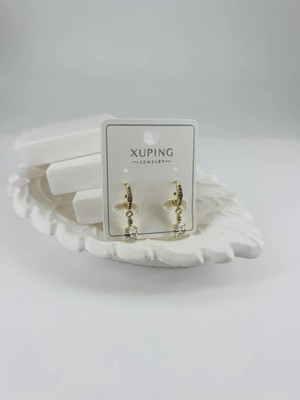Eco Port Zirkon Taşlı Pirinç Zirkon Küpe - KP00350