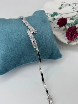 Eco Port Rodyum Zirkon Taşlı Pirinç Zirkon Bileklikler 18+2 Cm  - KBL0291