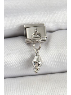 My Best Store Ietaks™ 316L Çelik Sallantılı Deniz Kabuğu Model Gümüş Renk Nomination Charm