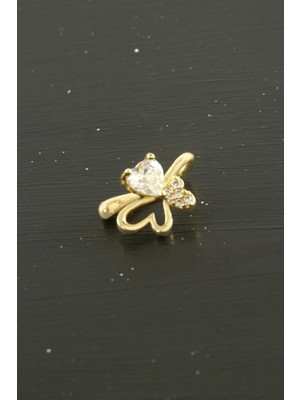 My Best Store Kalp Tragus Zirkon Taşlı Piercing 1 Adet