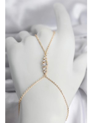 My Best Store Ietaks™ Pirinç Gold Renk Zirkon Taşlı Kadın Şahmeran