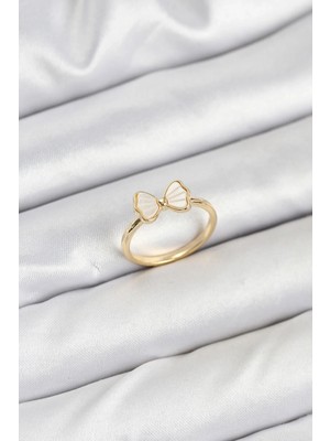 My Best Store Ietaks™ Pirinç Gold Renk Fiyonk Model Kadın Yüzük