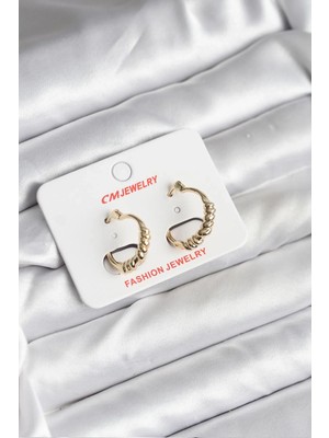 My Best Store Ietaks™ 14K Gold Renk Kaplama cm Kadın Küpe