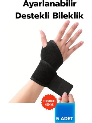My Best Store Ayarlanabilir Destekli Kadın Erkek El Bilekliği Sağ Sol El Uyumlu, Spor ve Günlük Kullanıma Uy