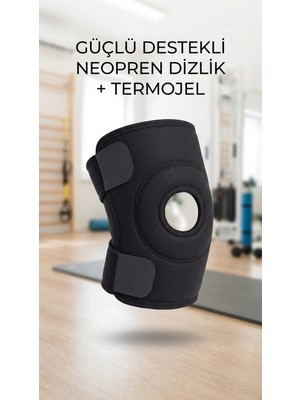 My Best Store Çapraz Bağ Destekli Diz Korsesi, Menisküs Ağrısı Için Termojel Hediyeli Dizlik