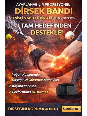 My Best Store Ayarlanabilir Profesyonel Dirsek Bandı – Tenisçi & Golfçü Dirseği Için Hedef Odaklı Güçl