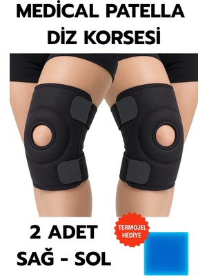 My Best Store Medical Patella Destekli Diz Korsesi Ikili Sağ Sol Çapraz Bağ Menisküs Ağrısı Için Sporcu D