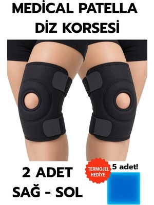 My Best Store Medical Patella Destekli Diz Korsesi Ikili Sağ Sol Çapraz Bağ Menisküs Ağrısı Için Sporcu D