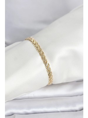 My Best Store Ietaks™ cm 14K Gold Renk Sarmal Zincir Model Kadın Bileklik
