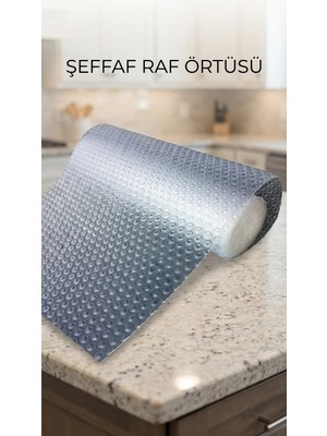 My Best Store Mutfak Dolap Içi Kaydırmaz Şeffaf Raflık Örtüsü 45X300 cm Pvc Koruyucu