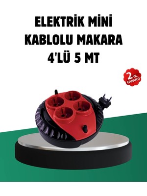 Sibelora Home Türkiye Üretimi 5 Metre 4 Prizli Kablolu Makara