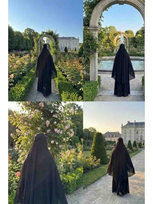 Onlie Craft Lüks Uzun Şifon Malezya Khimar - Zarif ve Konforlu Tesettür Giyim