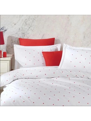 Colezium Çift Kişilik Poplin Premium Nakışlı Nev Lubow Beyaz 8698499179899