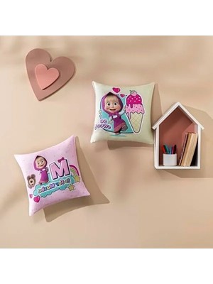 Die Grup Pamuk-Polyester Karakter Baskılı Kırlent, Çok Renkli 40X40 cm Ölçülerinde