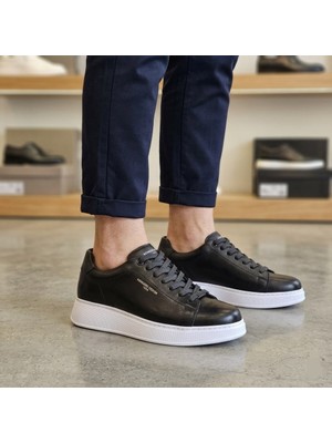 Komcero Bağcıklı Kalın Taban Sade Model Erkek Hakiki Deri Günlük Sneaker Ayakkabı K1372-2225