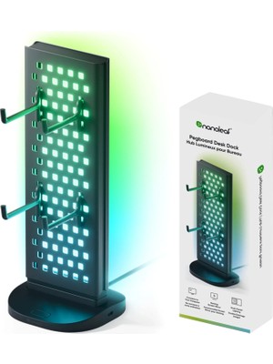 Nanoleaf Rgb Işıklı Masaüstü Stand, 2xusb-C ve 1xusb-A Girişli