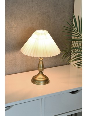 Empressco Lumınzo Zebra Modern Tasarım Eskitme Metal Abajur Şık Dekoratif Masa Lambası - Fiyatı, Yorumları