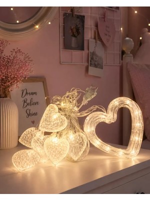 Nemere Ithalat Kalp Figürlü LED Neon Dekor Işığı Romantik Ortam Aydınlatması