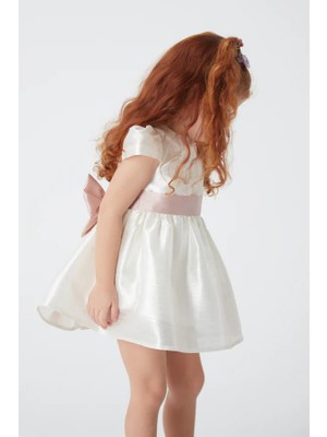 Ugly Duck Petit Coral 01-06 Yaş Ivory Blossom Kız Çocuk Abiye Elbise - Fil Dişi