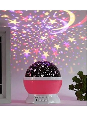 Die Grup Dönen Renkli Gece Lambası, Pembe Renk