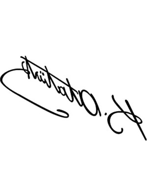 Die Grup Siyah Renkli Atatürk Imza Sticker, 20X5.5 cm Boyut