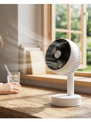 Nemere Ithalat Sessiz Çalışan Şarjlı Mini Fan Masa ve Araç Kullanımına Uygun
