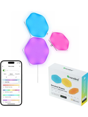 Nanoleaf Altıgen Akıllı Rgbw Duvar Paneli Genişletme Paketi App Kontrollü, 3 Parça, Beyaz, Google Home, Alexa, Razer Chroma, Apple Home Destekli