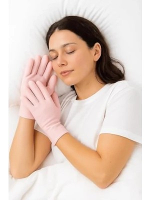 Die Grup Nemlendirici Silikon Spa Eldiveni, Gece Kullanımı Için Yumuşak Tasarım, Pembe