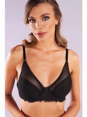 Beruflic Gapara Big Size Plunge Bra, Siyah Konforlu ve Şık Sütyen