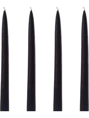 Die Grup Balmumu Şamdan Mumu, 4 Adet, 25 Cm, Siyah