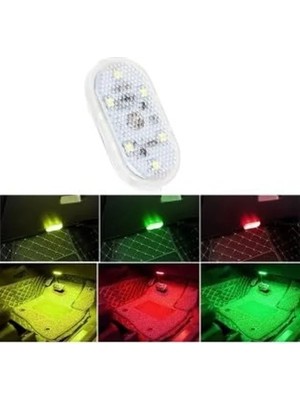 Die Grup Mıknatıslı 7 Renk Değiştirebilen Mini 6 LED Lamba, USB Şarj Edilebilir