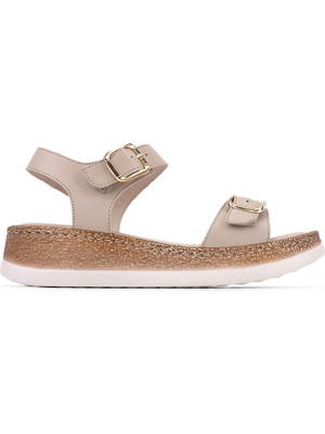 Tamer Tanca Kadın Bej Comfort Sandalet 1107 215 Bn Sndlt Y25 Bej