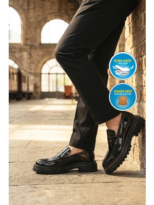 Ayakmod Premium 2238 M Siyah Rugan Erkek Günlük Ayakkabı