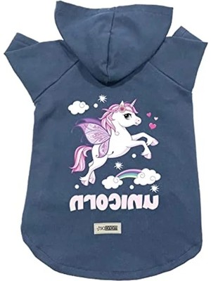 Die Grup Lacivert Kapüşonlu Polar Sweatshirt, Xs Beden, Köpek ve Kedi Için