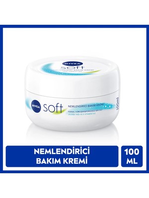 Nivea Soft Nemlendirici El Yüz ve Vücut Bakım Kremi 100ml, Jojoba Yağı, E Vitamini, Yumuşak Cilt Hissi, Yumuşak ve Bakımlı Cilt
