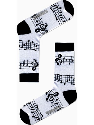 Carnaval Socks Müzik Notalar Desenli Renkli Çorap