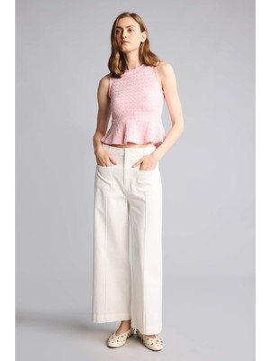 DeFacto %100 Pamuk Culotte Normal Bel Gabardin Pantolon H5910AX26SM