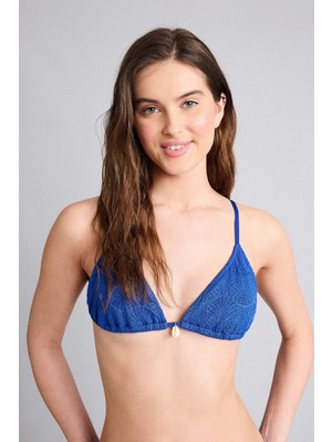DeFacto Regular Fit Nakışlı Brode Üçgen Bikini Üstü B6894AX26SM