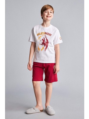 DeFacto Galatasaray Kısa Kollu Pijama Üst Şort Pijama Alt 2li Pijama Takımı Erkek ÇOCUK H7511A826HS