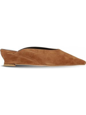 Bueno Shoes Taba Süet Kadın Topuklu Terlik