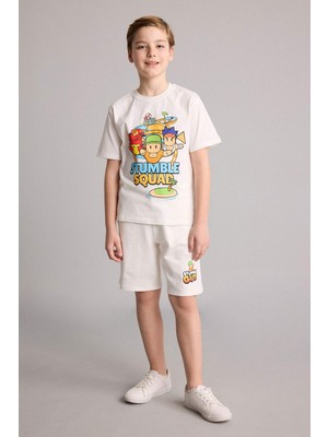 DeFacto Stumble Guys Sweatshirt Kumaşı Şort Erkek ÇOCUK H8246A826HS